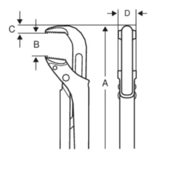 Bahco 1410D Rörtång 320mm • 45mm