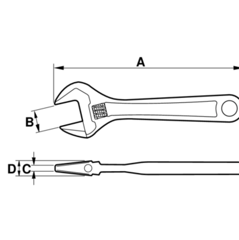 Bahco 9070 Ergo Skiftnyckel 158mm