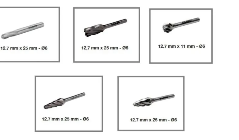 Bahco Roterande filar set 5-p Aluminium