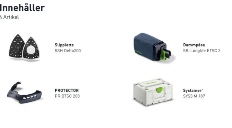 Festool Batterislip Delta DTSC 200 Basic