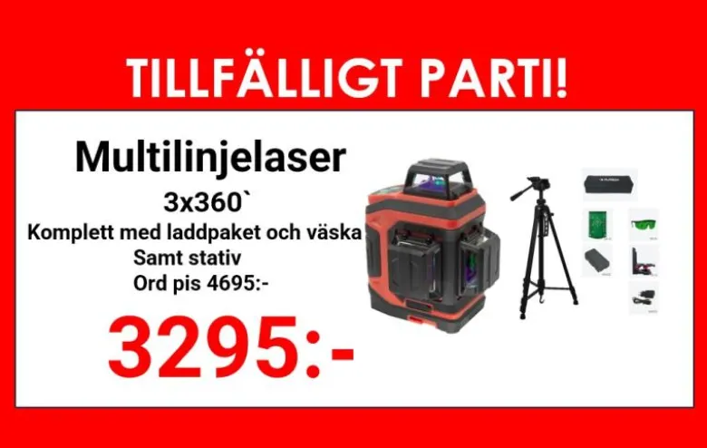 Komplett Multilinjelaser 3D Brave Grön med stativ