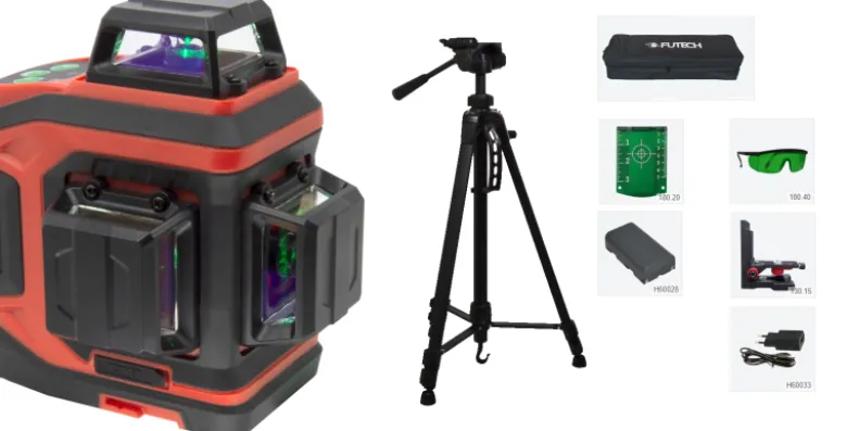 Komplett Multilinjelaser 3D Brave Grön med stativ