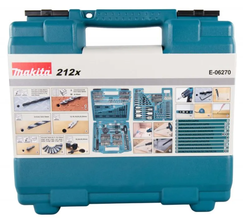 Makita Borr- & Bitssats 212-delar