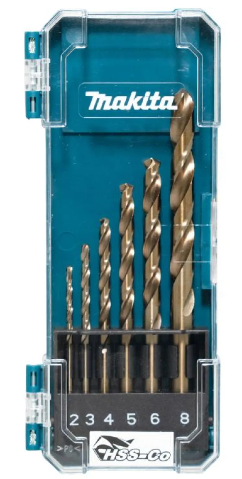 Makita Borrsats HSS-Co 2-8mm, 6-delar
