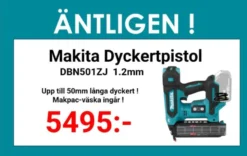 Makita DBN501ZJ Dyckertpistol 18 volt