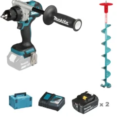 Makita DDF492RTJ Borrskruvdragare 18V + Isborrpaket steel