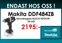 Makita DDF484ZB Borrskruvdragare 18V -Black edition