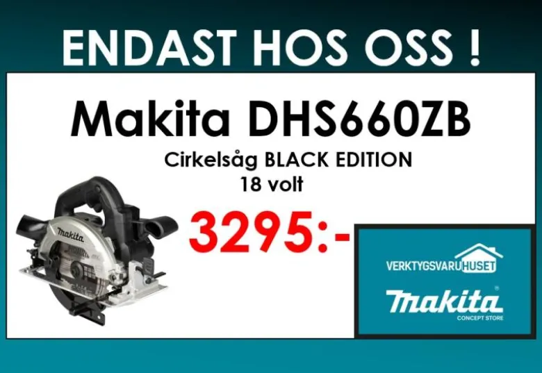 Makita DHS660ZB Cirkelsåg 18V - Black edition