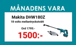 Makita DHW180Z Mellantryckstvätt 18V • 24 bar