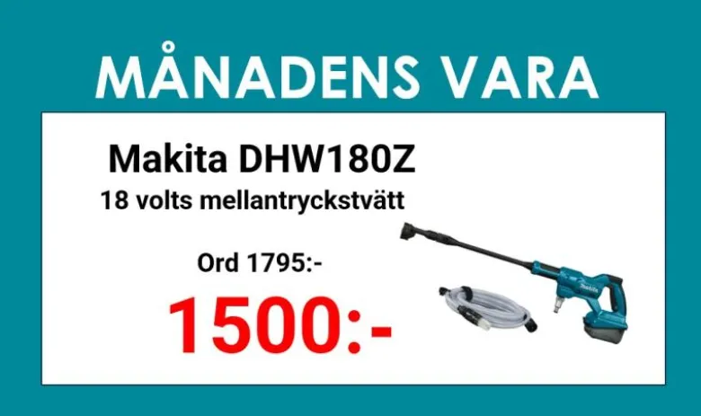 Makita DHW180Z Mellantryckstvätt 18V • 24 bar