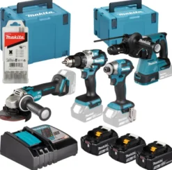Makita DLX4196JX1 combokit 18V (4 st maskiner i 2 makpac)