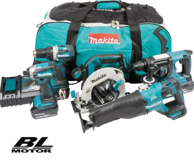 Makita DLX5032T combokit (5 st maskiner i väska) +1st extra 5,0Ah-batteri-på-köpet! Värde 995:-
