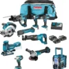 Makita DLX6038T Superplus Combokit (9st maskiner+radio i väska) +1st extra 5,0Ab-batteri-på-köpet! Värde 995:-