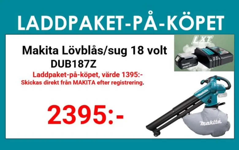 Makita DUB187Z Lövsug /blås 18V