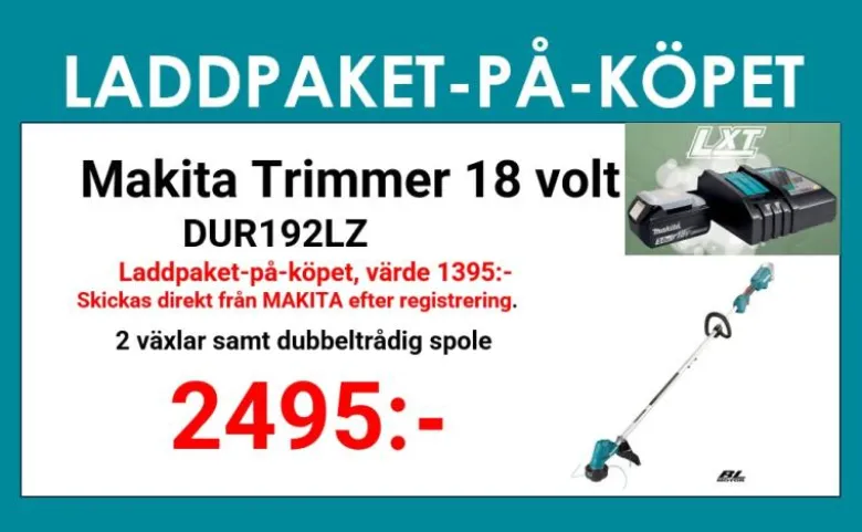 Makita DUR192LZ Grästrimmer 18V