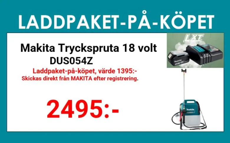 Makita DUS054Z Trädgårdsspruta 18V