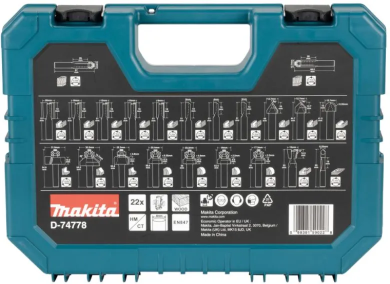 Makita Frässet 22-delar