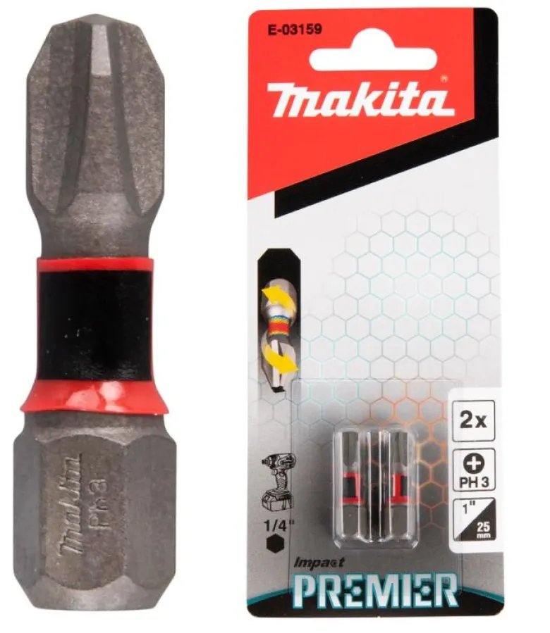 Makita Premier Bits PH3 • 25mm • 2st