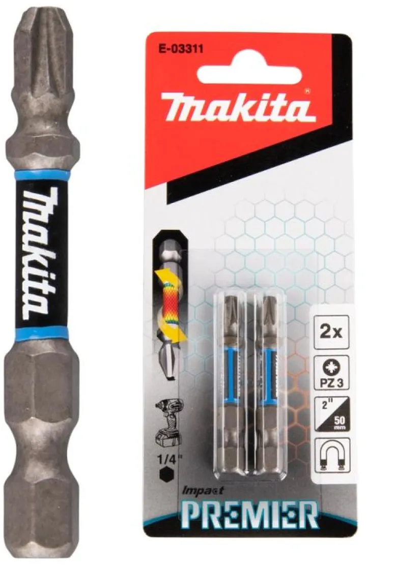 Makita Premier Bits PZ3 • 50mm • 2st