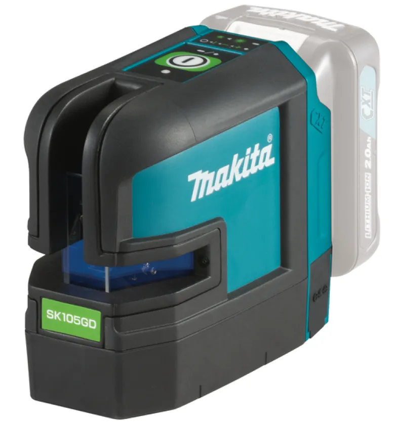 Makita SK105GDZ Krysslaser 12V (Grön) + laddpaket-på-köpet , Värde 1395:-