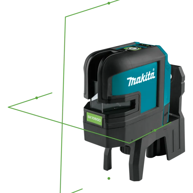 Makita SK106GDZ Kryss- och punktlaser 12V(Grön)