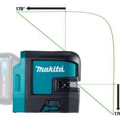 Makita SK106GDZ Kryss- och punktlaser 12V(Grön)