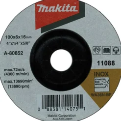 Makita Slipskiva 125x6mm, Metall, Rostfritt