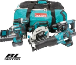 Makita Stora byggmästarpaketet(20 st maskiner+radio+lampa+väskor).