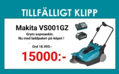 Makita VS001GZ Sopmaskin , Laddpaket-på-köpet !