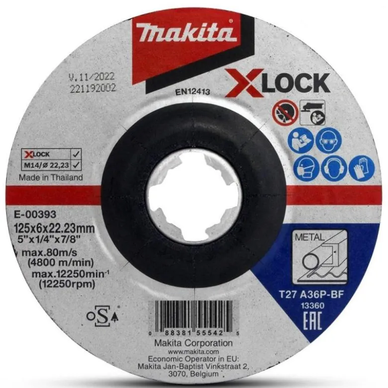 Makita X-lock Slipskiva 125x6 mm metall