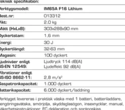 Paslode IM65A F16 Gasdriven Dyckertpistol 1,6 mm