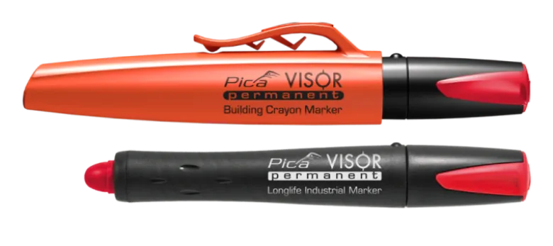 Pica visor Märkkrita röd