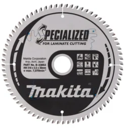 Sågklinga Laminat 216x30x2,5 72T Specialized