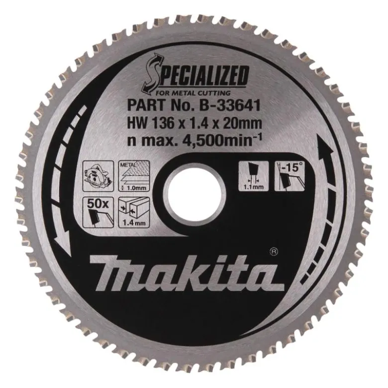 Sågklinga Metall 136x20x1,4 50T Specialized