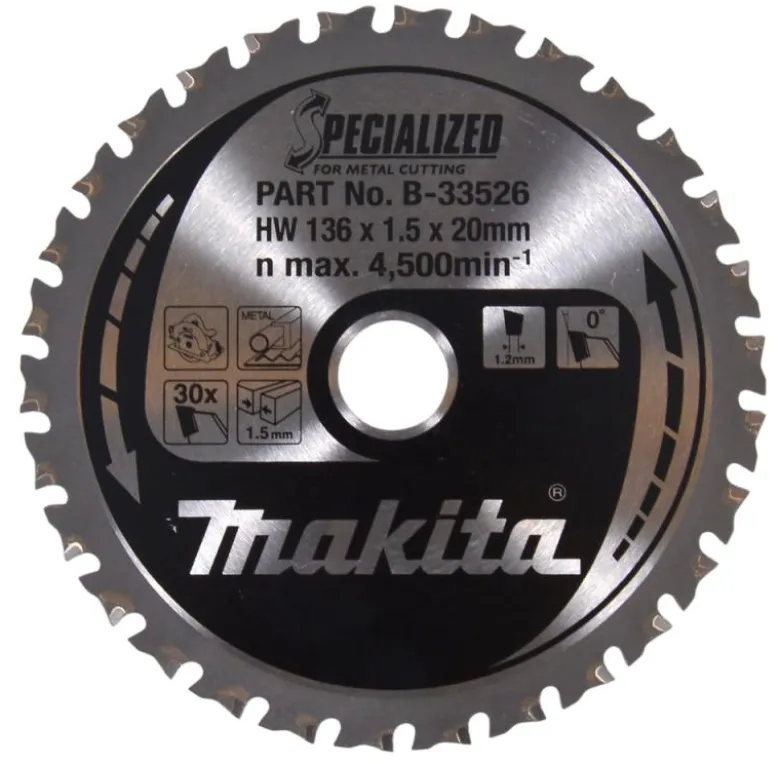 Sågklinga Metall 136x20x1,5 30T Specialized