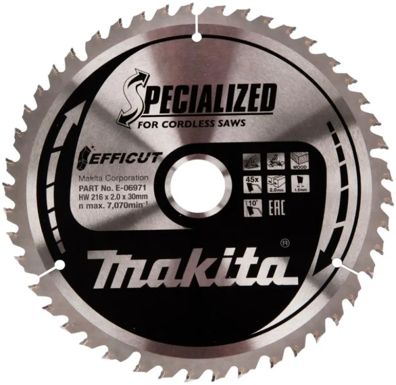 Sågklinga Trä 216x30x2,0 45T Efficut