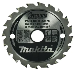 Sågklinga Trä 85x15x1,0 T20 Specialized